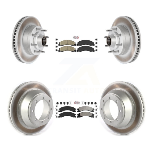 Disques de frein à disque à revêtement semi-métallique à l'arrière en céramique à l'avant pour Ford E-450 Super Duty KGA-105525