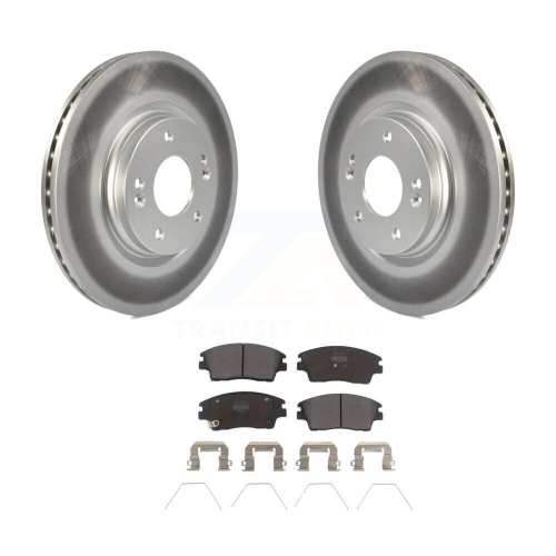Image 1 of 10.. Front Coat Disc Brake Rotor Semi-Metallic Pad Kit For Hyundai Elantra Tucson Kia Sportage KGF-100512
