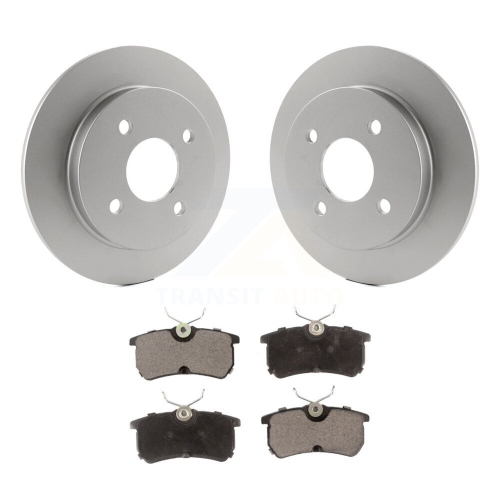 Image 1 of 10.. Rear Coated Disc Brake Rotors And Ceramic Pads Kit For Ford Focus Fiesta KGT-101347