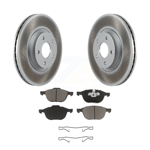 Image 1 of 10.. Front Coated Disc Brake Rotor Ceramic Pad Kit For Ford Escape Volvo C-Max S40 C30 V50 C70 KGC-100419