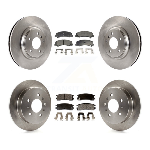 Image 1 of 10.. Front Rear Disc Brake Rotors And Semi-Metallic Pads Kit For Buick LaCrosse Allure K8F-100786