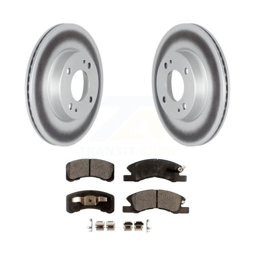 Image 1 de 10.. Ensemble de disques de frein à disque enduit avant et plaquettes en céramique pour Mirage G4 KGT-102088 2017-2024 de Mitsubishi