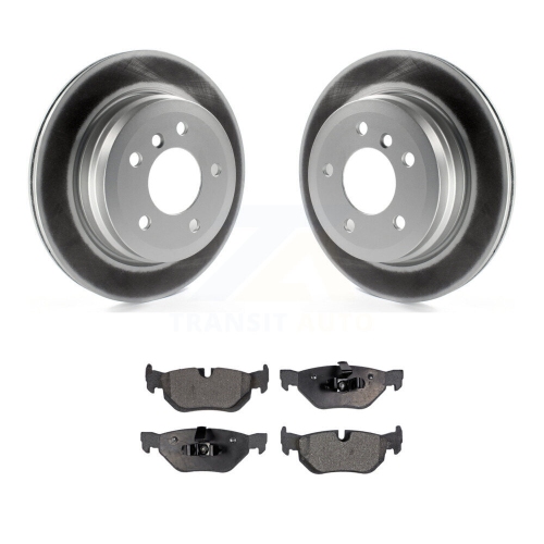 Image 1 of 10.. Rear Coated Disc Brake Rotor And Semi-Metallic Pad Kit For BMW 328i xDrive X1 328xi 325xi KGF-101451