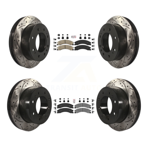 Image 1 de 10.. Ensemble de disques de frein avant semi-métalliques à plaquette arrière en céramique pour Chevrolet Sierra KDA-101222 de GMC