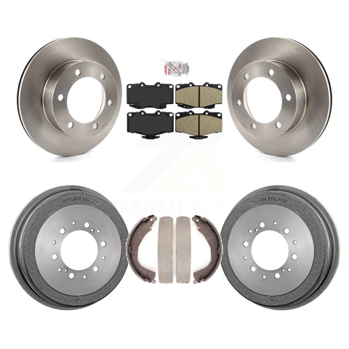 Image 1 of 10.. Front Rear Brake Rotor Ceramic Pad Drum Kit For 01 Toyota 4Runner With 15" Factory Wheels K8A-105935