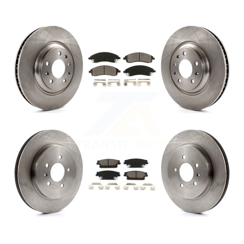 Image 1 of 10.. Front Rear Disc Brake Rotors And Semi-Metallic Pads Kit For 2006-2007 Cadillac CTS Base K8S-100797