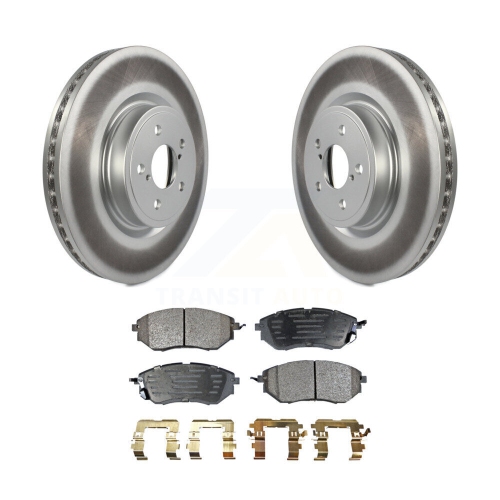 Image 1 of 10.. Front Coated Disc Brake Rotors & Semi-Metallic Pad Kit For Subaru Forester Outback Legacy KGF-100311