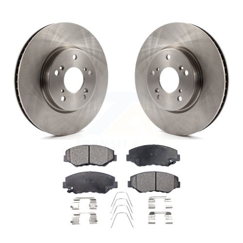 Image 1 of 10.. Front Brake Rotors Semi-Metallic Pad Kit For 2015 Honda Civic EX with Manual transmission K8F-100612