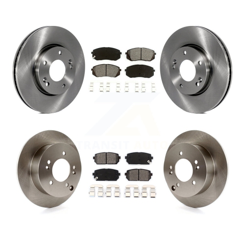 TRANSIT AUTO  Front Rear Disc Brake Rotors And Semi-Metallic Pads Kit for 2007-2009 Kia Rondo K8S-101372