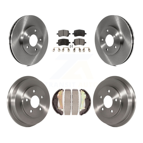 Image 1 de 10.. Disques de frein à disque avant arrière, plaquettes semi-métalliques et tambour pour Chevrolet HHR K8F-103265