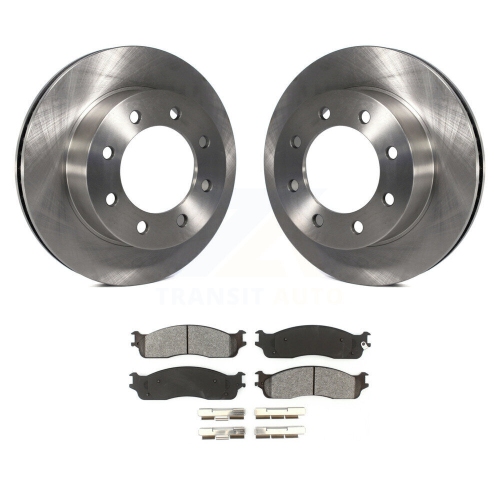 Image 1 of 10.. Front Disc Brake Rotors And Semi-Metallic Pads Kit For Dodge Ram 1500 3500 2500 K8S-100218