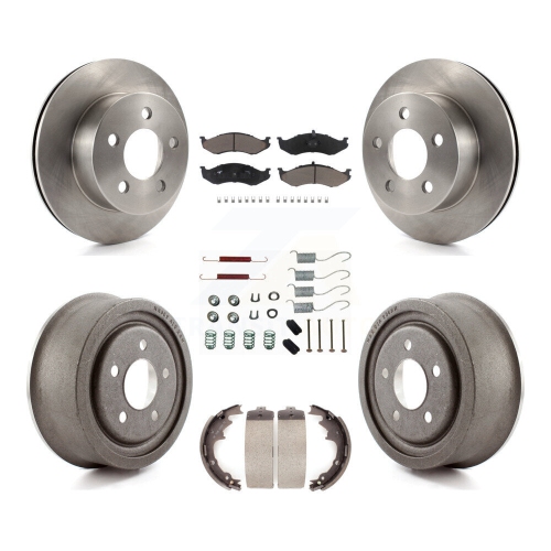 CMX  Front Rear Disc Brake Rotors Ceramic Pads And Drum Kit (7PC) for Jeep Wrangler Tj K8C-102231