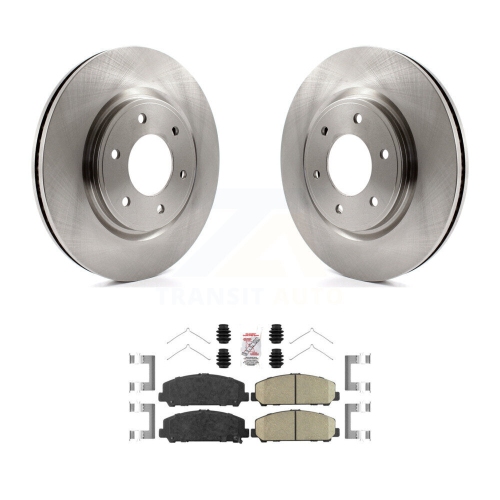 Image 1 de 10.. Ensemble de disques de frein avant et plaquettes en céramique pour Nissan TITAN INFINITI Armada QX80 QX56-8&nbsp;A-104802