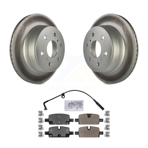 Image 1 of 10.. Rear Coat Brake Rotor Semi-Metallic Pad Kit For GMC Sierra 1500 With Manual Parking KGA-103385