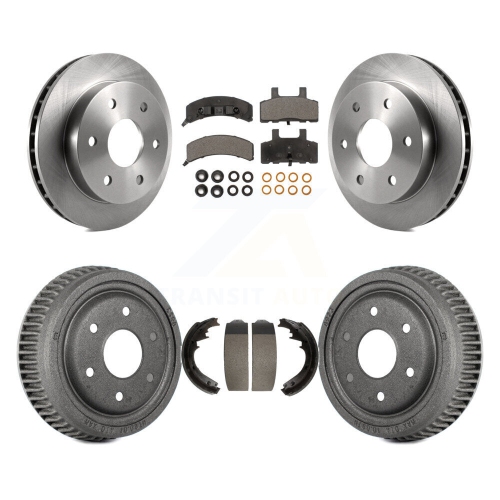 Image 1 of 10.. Front Rear Brake Rotors Semi-Metallic Pad & Drum Kit For GMC Yukon With 11" Diameter K8F-103225