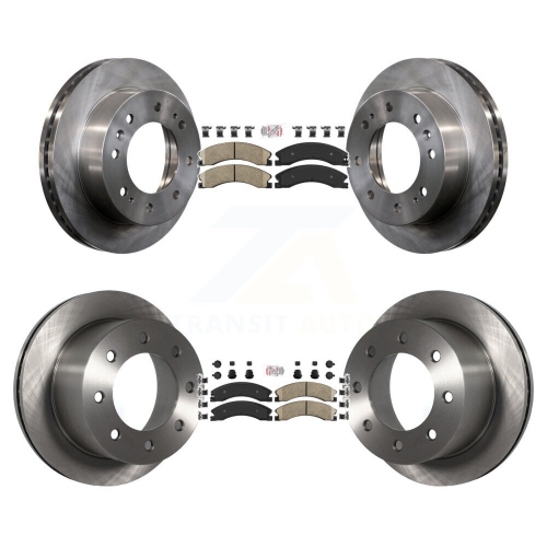 Image 1 de 10.. Jeu de plaquettes en céramique et disques de frein à disque avant arrière pour GMC Sierra 3500 HD Chevrolet Silverado 8&nbsp;A-106725
