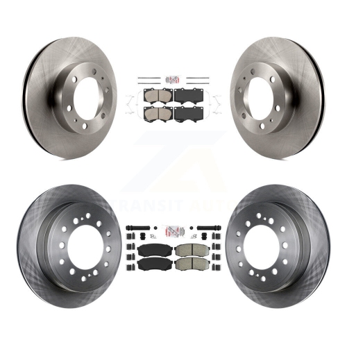 Image 1 of 10.. Front Ceramic Rear Semi-Metallic Pad Disc Brake Rotor Kit For 2010-2014 Toyota FJ Cruiser K8A-103686