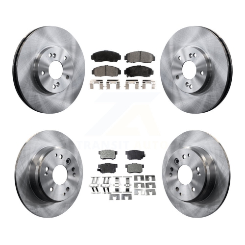 Image 1 of 10.. Front Rear Disc Brake Rotors And Ceramic Pads Kit For Acura TL K8T-101156