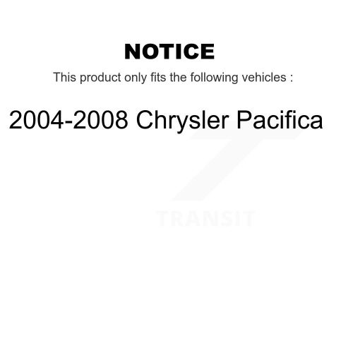 Disques de frein à disque arrière avant et plaquettes en céramique pour Chrysler Pacifica K8T-101026 2004-2008