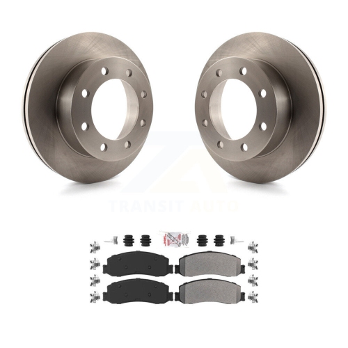 Front Brake Rotor & Semi-Metallic Pad Kit For Ford F-350 Super Duty With Dual Rear Wheels K8A-107056