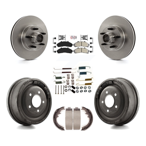 Front Rear Disc Brake Rotor Hub Assembly Semi-Metallic Pad Drum Kit For Ford Ranger K8A-105362