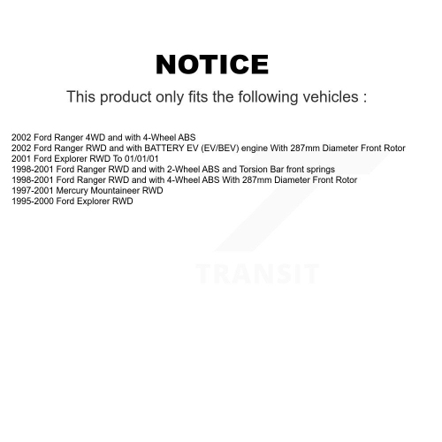 Kit de plaquettes semi-métalliques de frein arrière avant pour Ford ranger Explorer Mercury Mountaineer K8S-103070