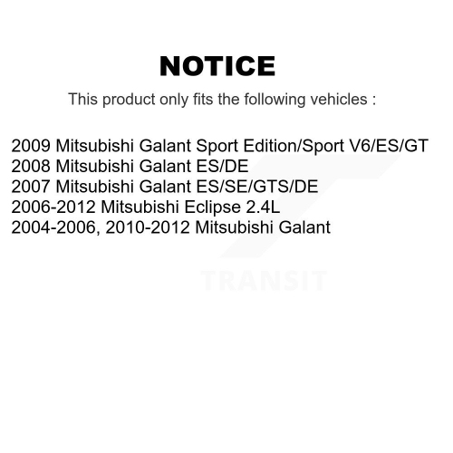 Rear Disc Brake Rotors And Semi-Metallic Pads Kit For Mitsubishi Eclipse Galant K8S-101799