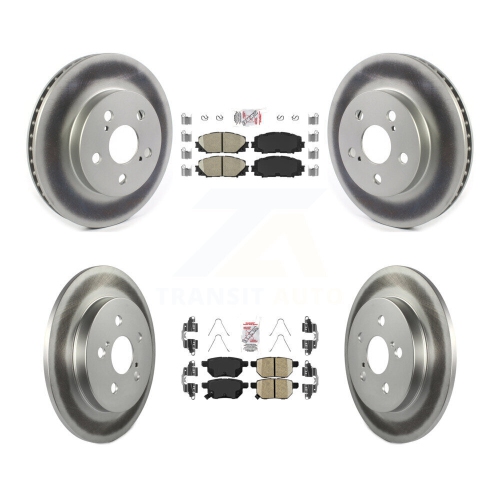 Image 1 de 10.. Ensemble de plaquettes en céramique à l'avant et disques de frein à disque enduits pour Toyota Corolla Prius Prime KGA-102632