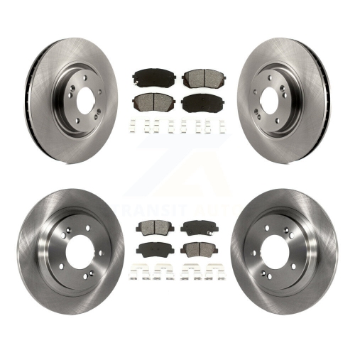 Front Rear Disc Brake Rotors And Semi-Metallic Pads Kit For Hyundai Sonata Kia Cadenza K8S-101459