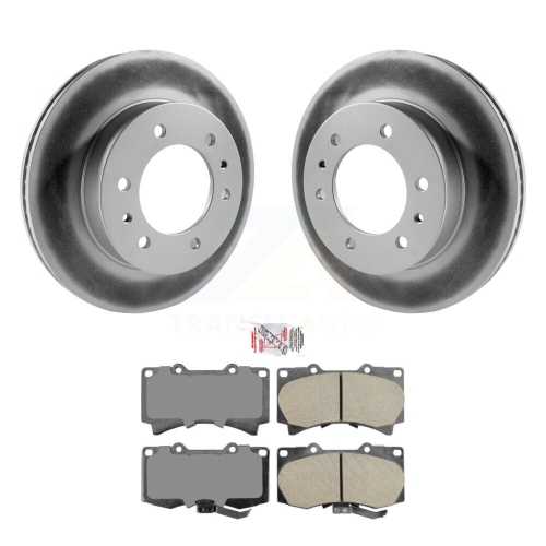 Image 1 de 10.. Disques de frein avant recouverts et plaquettes en céramique pour Hummer H3 H3T KGA-100397