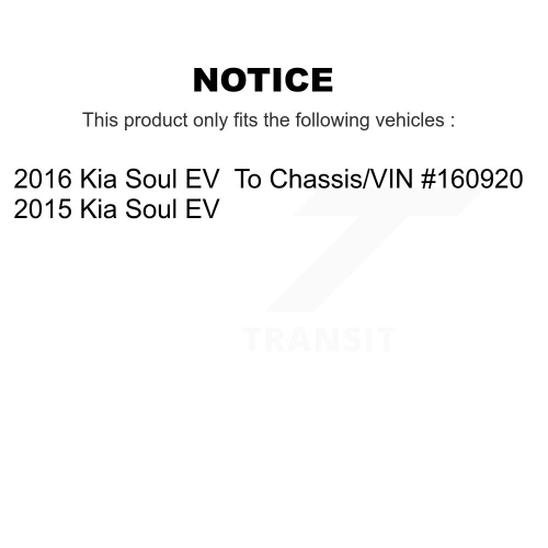 Front Rear Ceramic Pads And Disc Brake Rotors Kit For Kia Soul EV K8A-103123