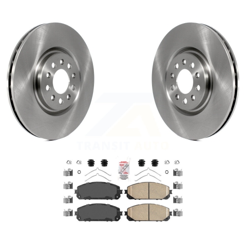 Image 1 of 10.. Front Brake Rotors Ceramic Pad Kit For 14-23 Jeep Cherokee With Dual Piston Caliper K8A-104705
