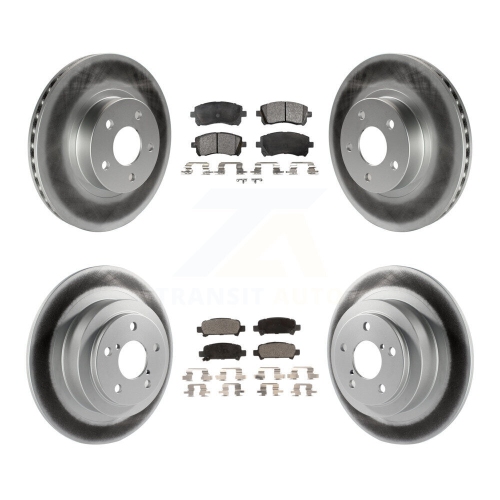 Image 1 of 10.. Front Rear Coated Disc Brake Rotors And Ceramic Pads Kit For Subaru Legacy Outback KGT-100829