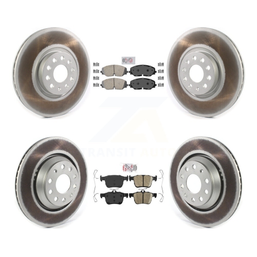 Image 1 of 10.. Front Rear Ceramic Pads And Coated Disc Brake Rotors Kit For Volkswagen Atlas Cross Sport KGA-103358