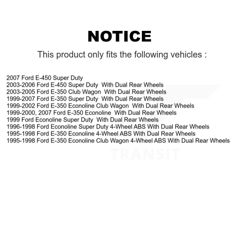 Front Brake Rotors & Ceramic Pad Kit For Ford E-350 Super Duty Econoline Club Wagon E-450 K8C-102696