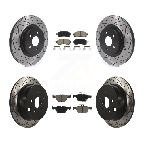 Image 1 de 10.. Ensemble disque de frein à disque perforé et tampon en céramique à revêtement arrière pour Subaru Crosstrek KDC-100457