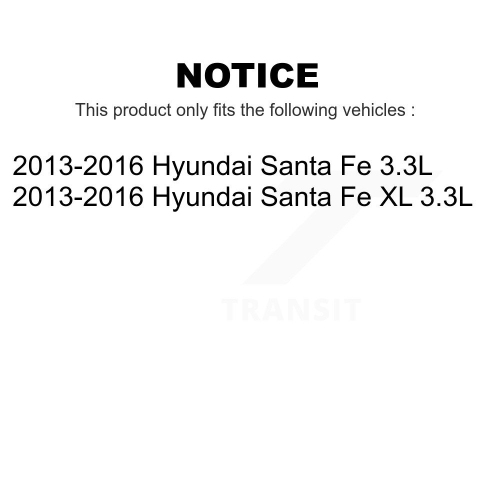 Front Rear Disc Brake Rotors And Ceramic Pads Kit For 2013-2016 Hyundai Santa Fe XL 3.3L K8T-101564