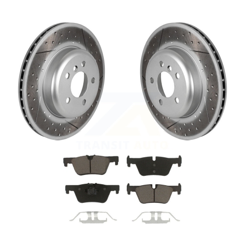 Image 1 de 10.. Disques de frein à disque enduits arrière et plaquettes en céramique pour BMW 328i GT xDrive 330i KGC-102179