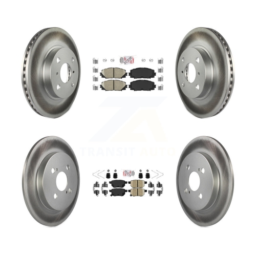 Front Rear Ceramic Pads And Coated Disc Brake Rotors Kit For Toyota Yaris KGA-105138