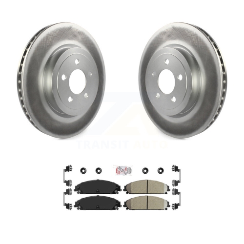 Image 1 of 10.. Front Coated Brake Rotor Ceramic Pad Kit For Dodge Chrysler 300 Charger Challenger Magnum KGA-100103
