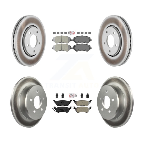 Image 1 of 10.. Front Rear Semi-Metallic Pad Coat Brake Rotor Kit For Dodge Caravan Grand Chrysler Town & KGA-105342