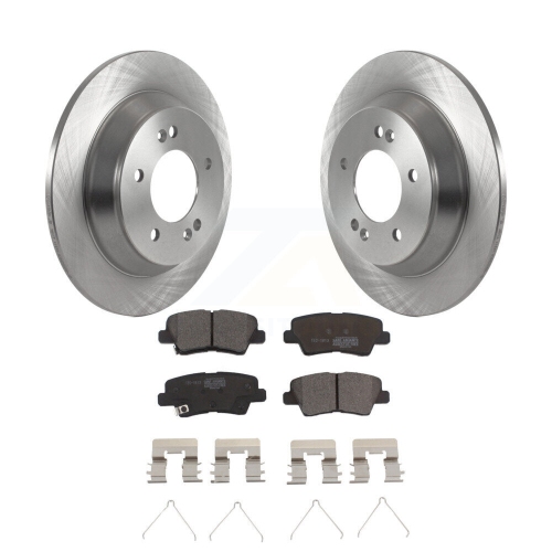 Image 1 de 10.. Ensemble disque de frein arrière et tampon en céramique pour Hyundai Kona 2022-2023 avec parking électrique K8T-104350