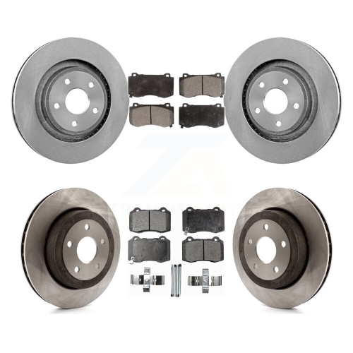 Image 1 of 10.. Front Rear Disc Brake Rotors Semi-Metallic Pad Kit For 2006-2010 Jeep Grand Cherokee SRT8 K8F-100963