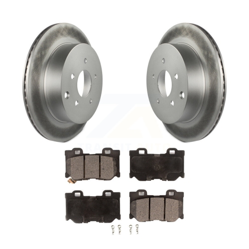 Image 1 of 10.. Rear Coated Disc Brake Rotors And Semi-Metallic Pads Kit For INFINITI Q50 Q60 Q70 KGF-102276