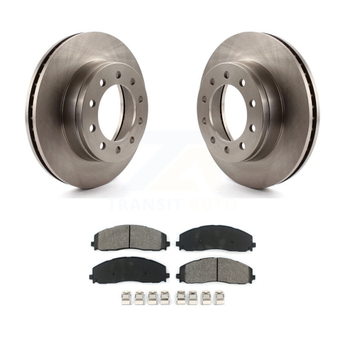Image 1 of 10.. Front Disc Brake Rotors And Semi-Metallic Pads Kit For Ford F-350 Super Duty F-250 K8S-100143
