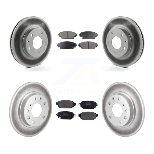 Image 1 of 10.. Front Rear Coated Disc Brake Rotor And Semi-Metallic Pad Kit For 2019-2022 Mazda CX-3 FWD KGF-102213