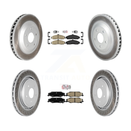 Image 1 of 10.. Front Rear Ceramic Pad Coat Brake Rotor Kit For Cadillac XLR With Heavy Duty Brakes KGA-104585