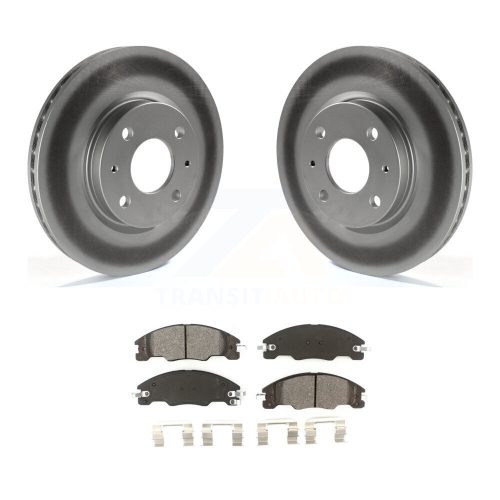 Image 1 of 10.. Front Coated Disc Brake Rotors And Semi-Metallic Pads Kit For 2008-2011 Ford Focus KGS-100108