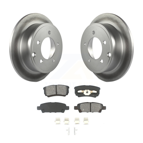 Image 1 of 10.. Rear Coat Brake Rotors Semi-Metallic Pad Kit For Jeep Mitsubishi Lancer Patriot Dodge 200 KGS-101242