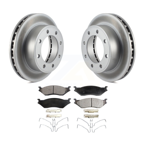 Image 1 de 10.. Disques de frein avant recouverts et plaquettes en céramique pour Ford F-550 Super Duty F-450 KGT-100084